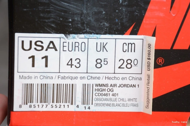 Rep Husky CD0461-401 1 High Retro Jordan UNC Patent Air OG 0819